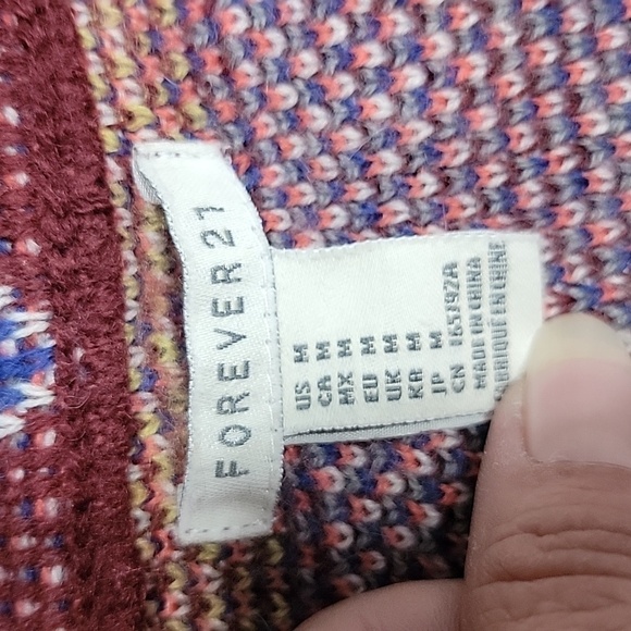 Forever 21, Size M, Aztec, Southwestern Open Cardigan, Excellent Condition - Picture 9 of 10